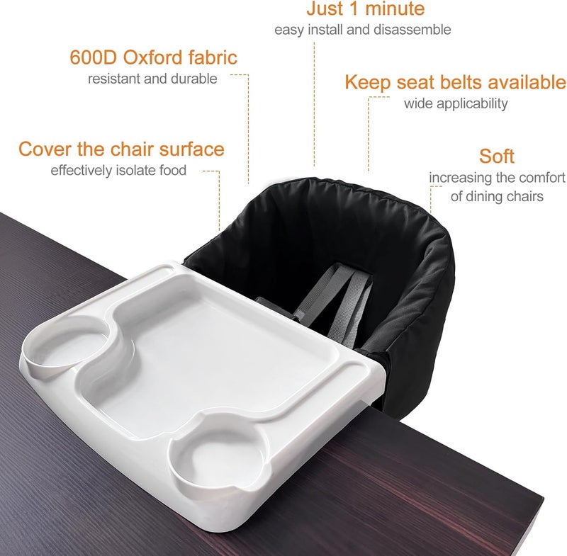 MTWML Cover Compatible for Inglesina Fast Table Chair,Washable Liner for Most Hook On High Chairs,Versatile Clip On High Chairs Accessory,Sturdy and Durable(Excluding The Chair) - Image 3